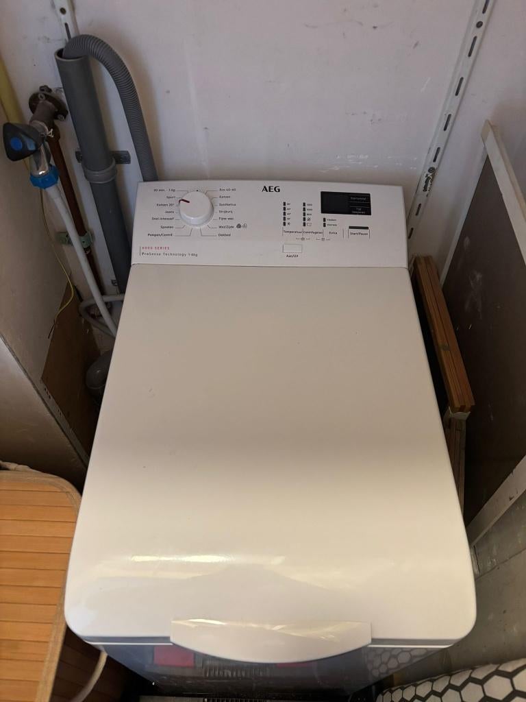 AEG LTR6162 6000 serie ProSense - Wasmachine Bovenlader, Witgoed en Apparatuur, Wasmachines, Ophalen, Bovenlader, Handwasprogramma