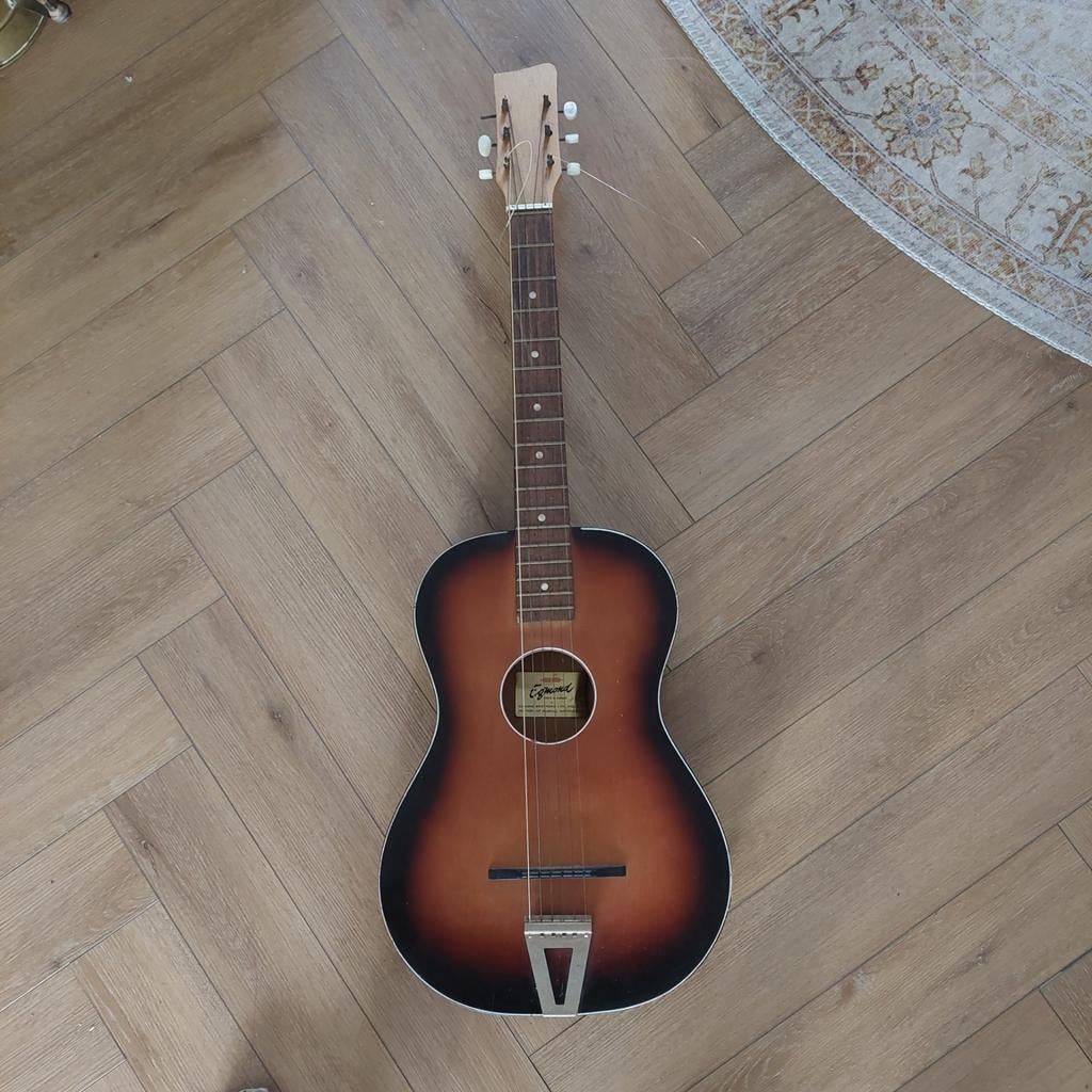 Vintage Egmond Akoestische Gitaar - Made in Holland, Muziek en Instrumenten, Ophalen of Verzenden, Gebruikt, Western- of Steelstringgitaar