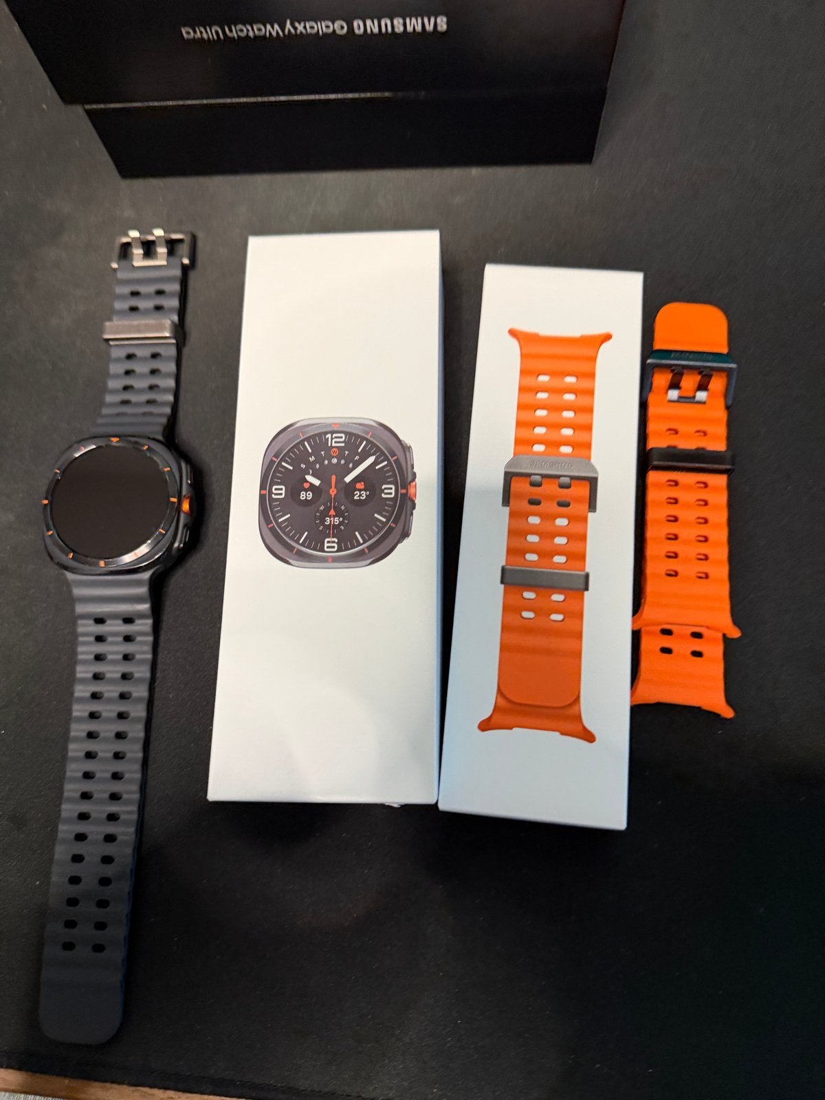 Samsung Galaxy Watch Ultra 47mm LTE (2024) + 2 bandjes, Sieraden, Tassen en Uiterlijk, Smartwatches, Ophalen, Zwart, Waterdicht