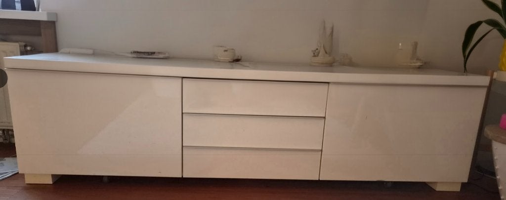 TVkast Ikea, Huis en Inrichting, Kasten | Televisiemeubels, Ophalen, Gebruikt, Modern glanzend, 150 tot 200 cm