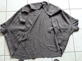 CAPE/STOLA,  z.g.a.n. gebreid, bruin, Kleding | Dames, Ophalen of Verzenden, Zo goed als nieuw, Maat 46/48 (XL) of groter, Bruin