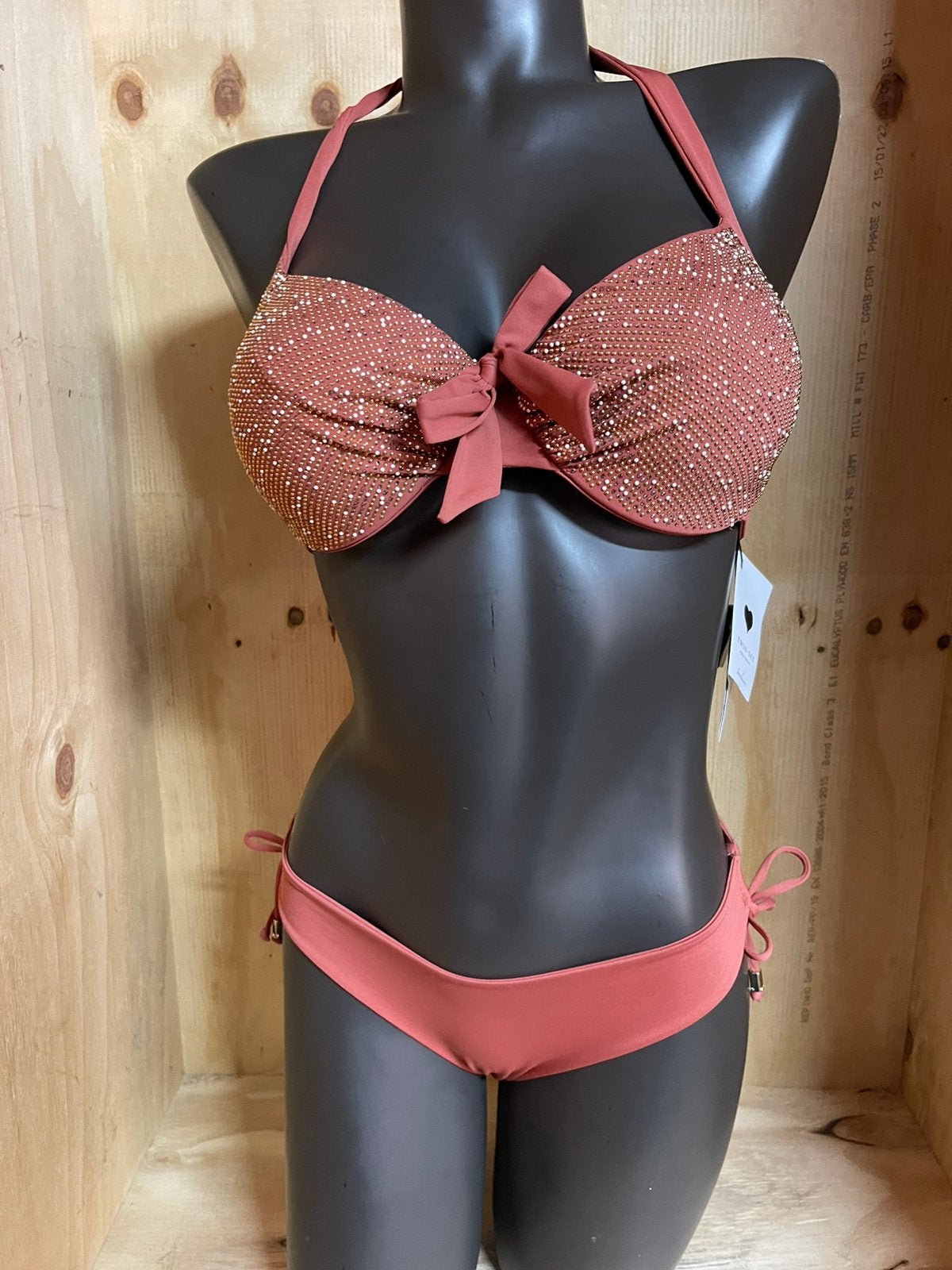 Twinset bikini maat 80c /38 - 85c /40 - 80d /40 glamour, Verzenden, Nieuw, Bruin, Bikini
