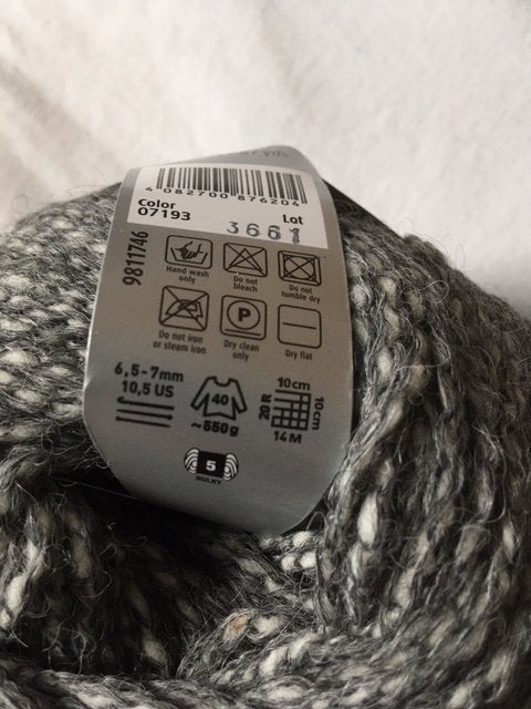 Foto 4 van 700 gr SMC Tweed de Luxe, Alpacagaren, grijs/wit
