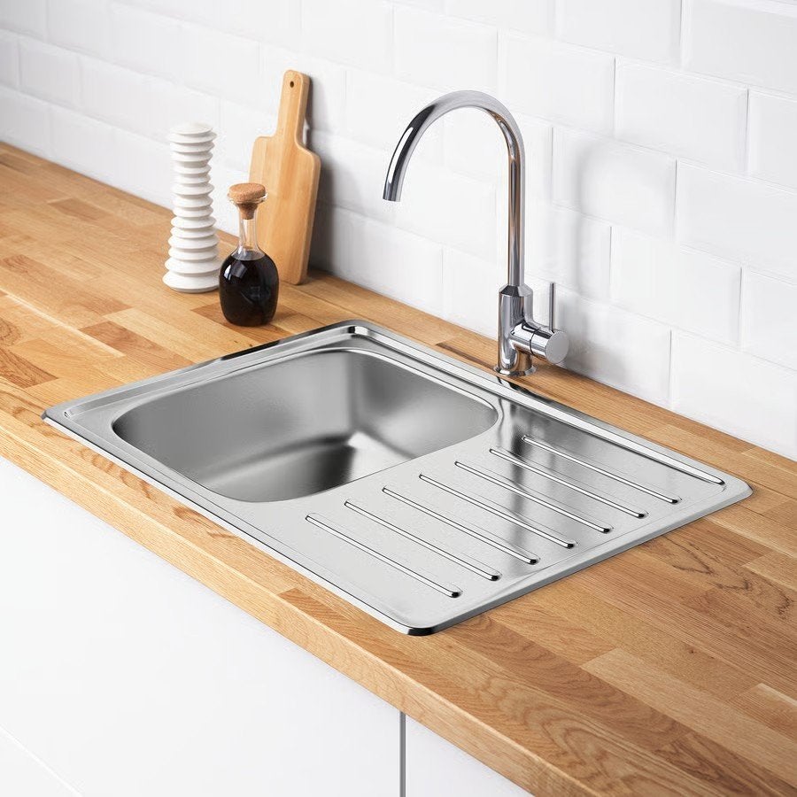 Spoelbak incl. sifon en afvoer (IKEA Fyndig + Lillviken), Ophalen, Nieuw, 50 tot 100 cm, Minder dan 100 cm