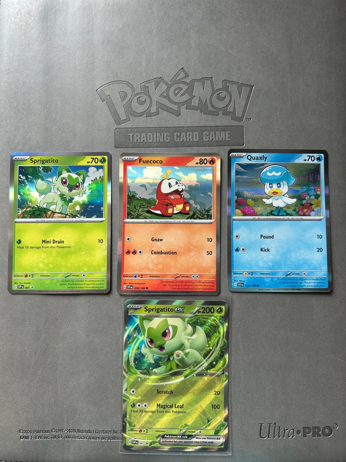 Pokemon Kaarten - Sprigatito Fuecoco Quaxly - Gen 9 Paldea, Ophalen of Verzenden, Nieuw