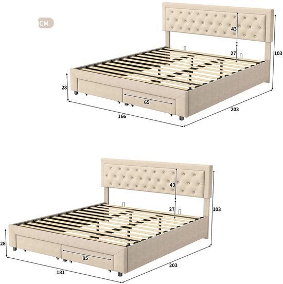 Bed – Slaapbed – Bedframe – Boxspring, Corvance B.V., Verzenden, Nieuw, Corvancebol@gmail.com