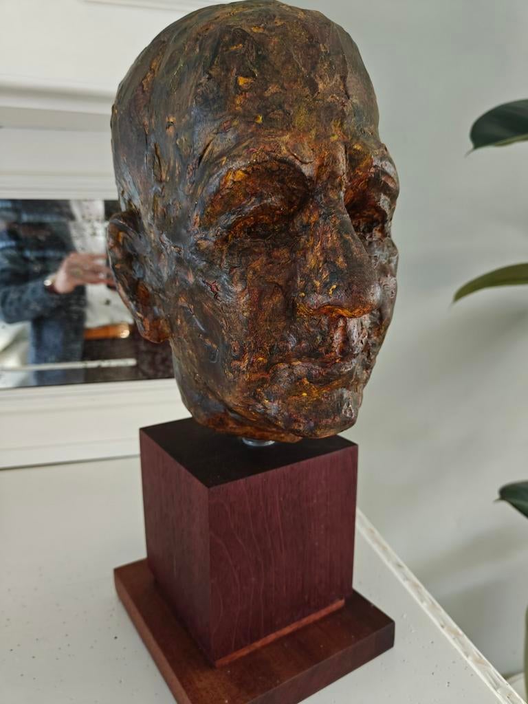 Zeer mooie buste/borstbeeld handgemaakt. Prachtige kleuren., Ophalen of Verzenden