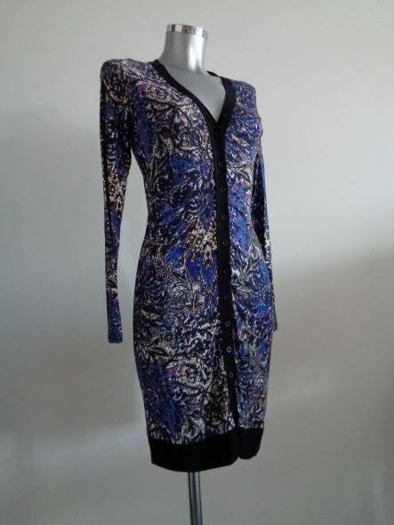 Anna van Toor viscose jurk, maat small, blauw, Kleding | Dames, Zo goed als nieuw, Knielengte, Maat 36 (S), Verzenden