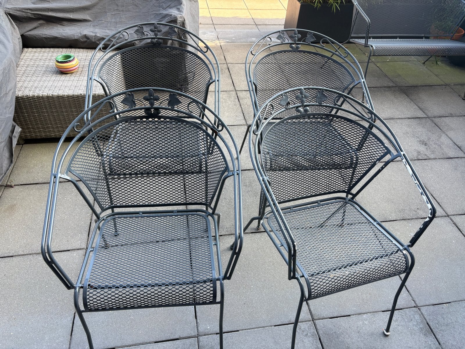 4x Engarden by Kettler Toledo stapelbare tuinstoelen, Tuin en Terras, Ophalen, Gebruikt, Metaal, Stapelbaar