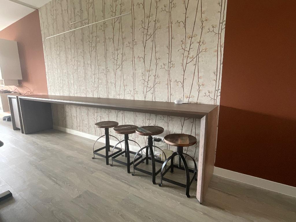 Sidetable met bijbehorend kastje, Ophalen, Gebruikt, Eikenhout, 200 cm of meer