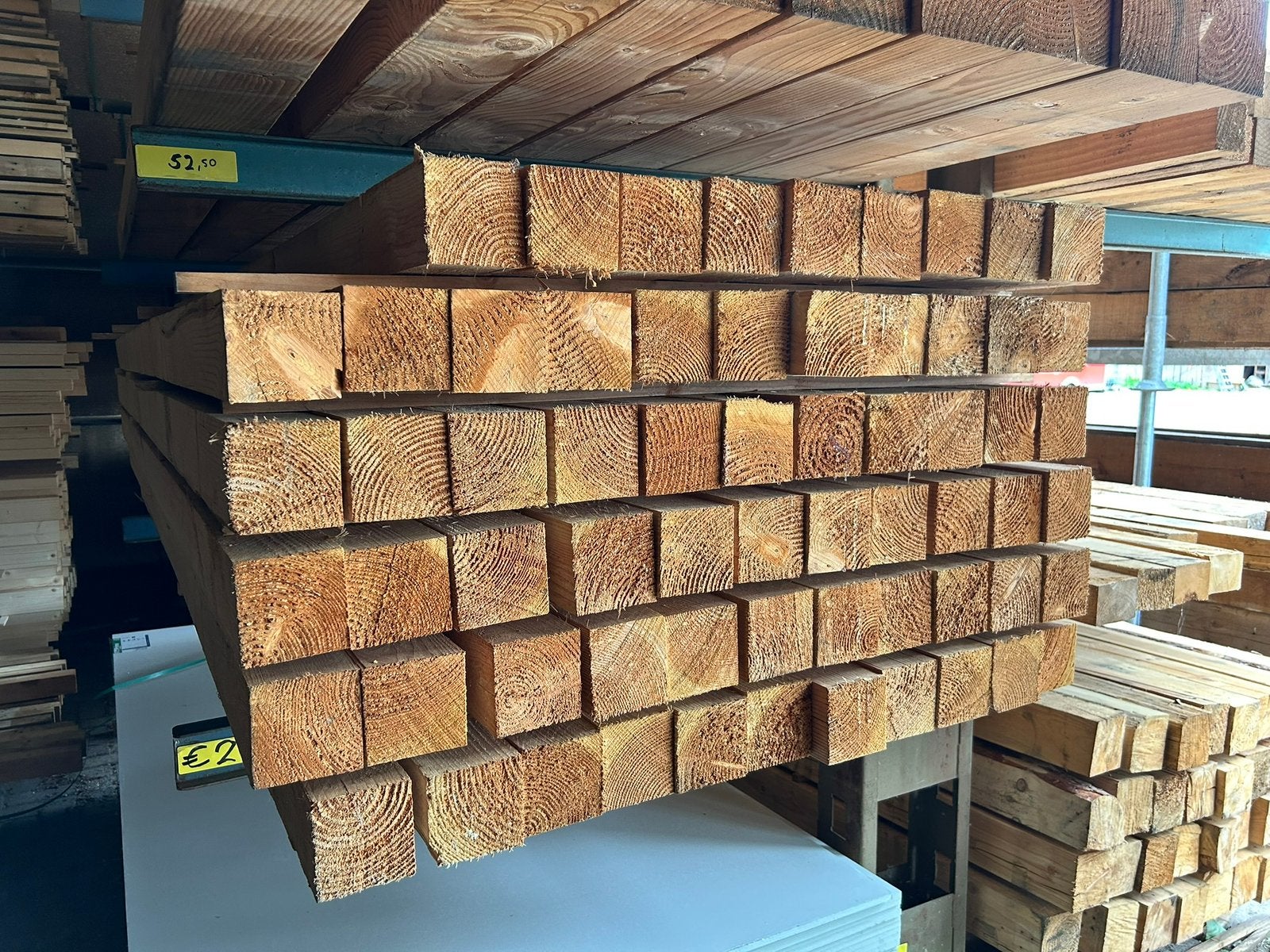 Houten palen, Tuin en Terras, Palen, Balken en Planken, Ophalen, Zo goed als nieuw, 250 cm of meer, Palen