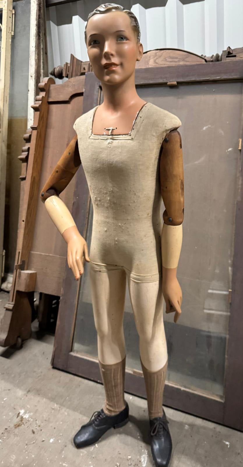 Antieke etalagefiguur, Ophalen of Verzenden, Gebruikt, Pop