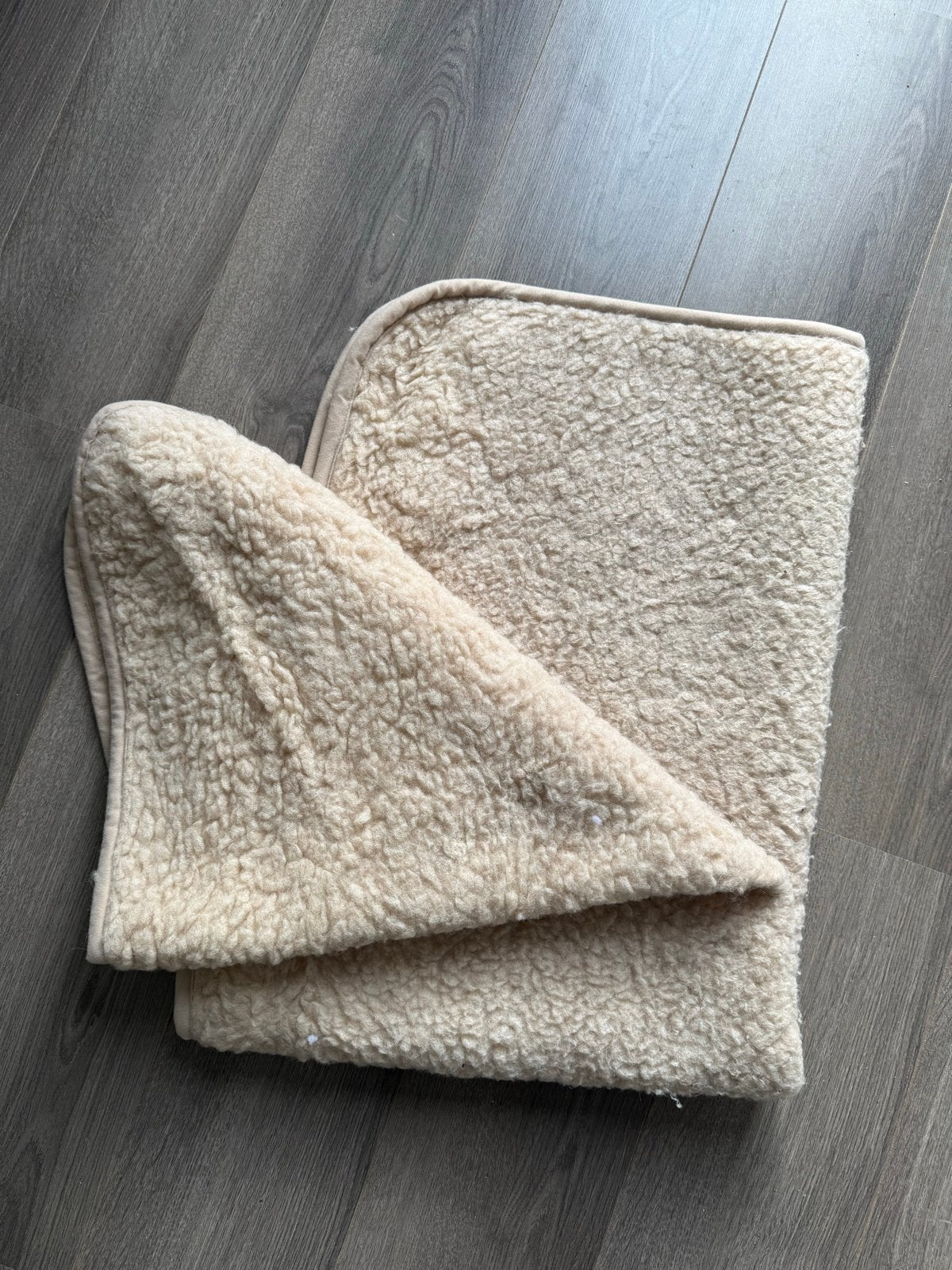 100% Merinowol Deken 93x135 cm - Lille Barn Amandel, Ophalen, Gebruikt, Overige merken, Ademend