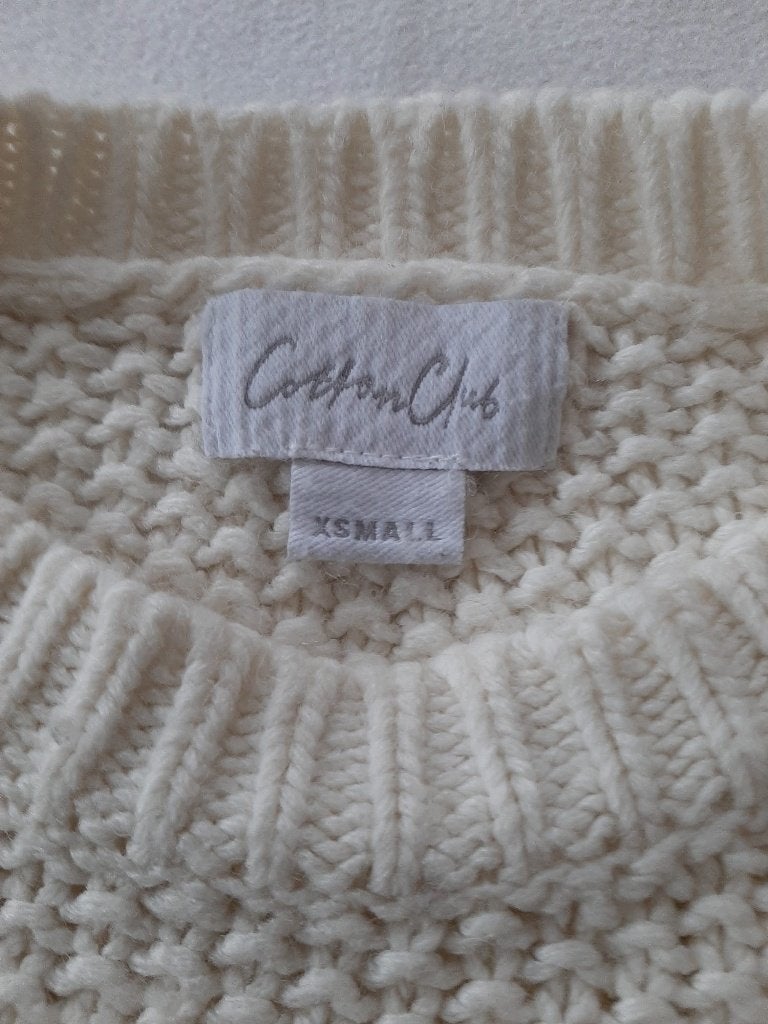 wol witte trui merk Cotton Club maat XSMALL, Maat 38/40 (M), Wit, Ophalen of Verzenden, Zo goed als nieuw