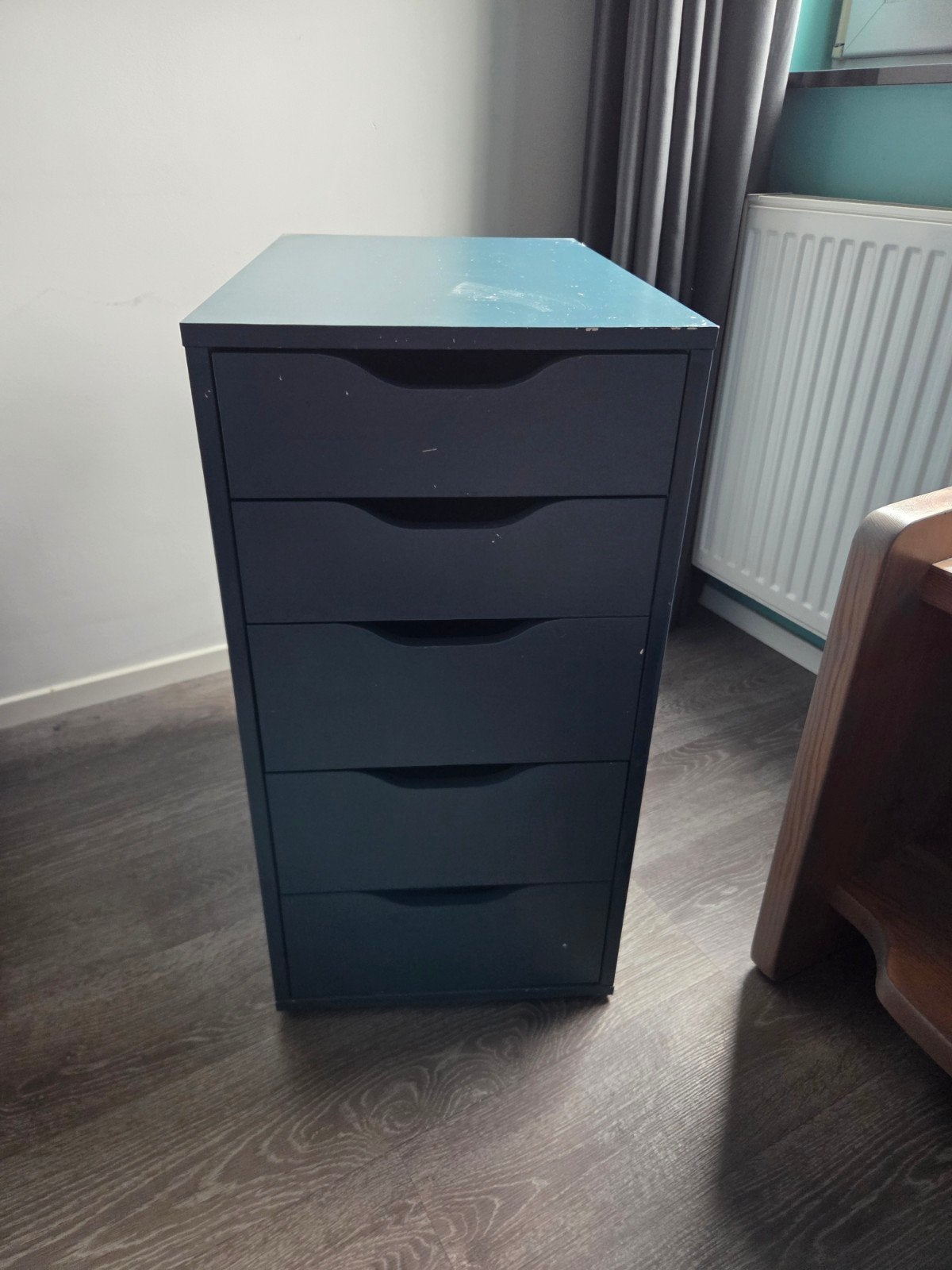 Ikea Alex ladeblok petrol - gratis af te halen, Ophalen of Verzenden, Gebruikt, 50 tot 75 cm, Minder dan 50 cm