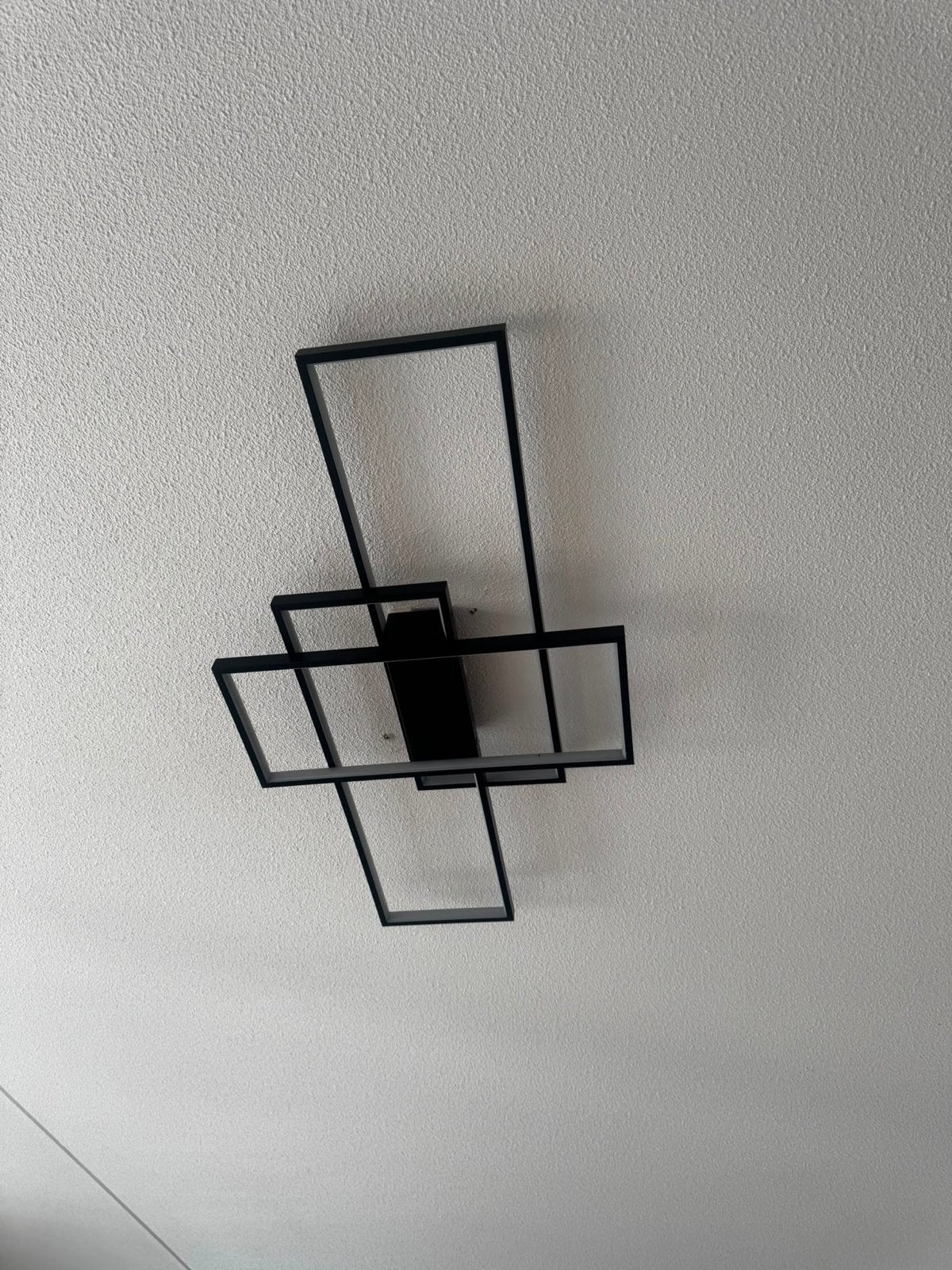 2x LED Dimbare Plafondlamp Modern Zwart 120W, Modern, Zwart, Ophalen of Verzenden, Plafondlamp