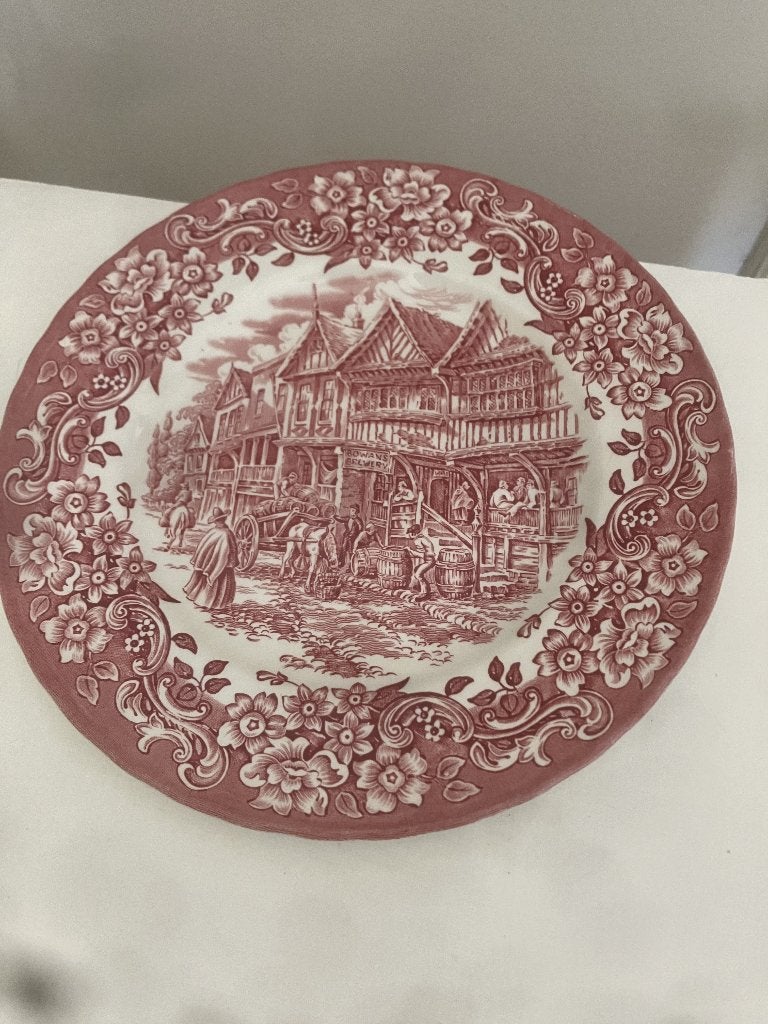 Engelse transferware wand- of dinerbord van Royal Tudor Ware, Ophalen of Verzenden