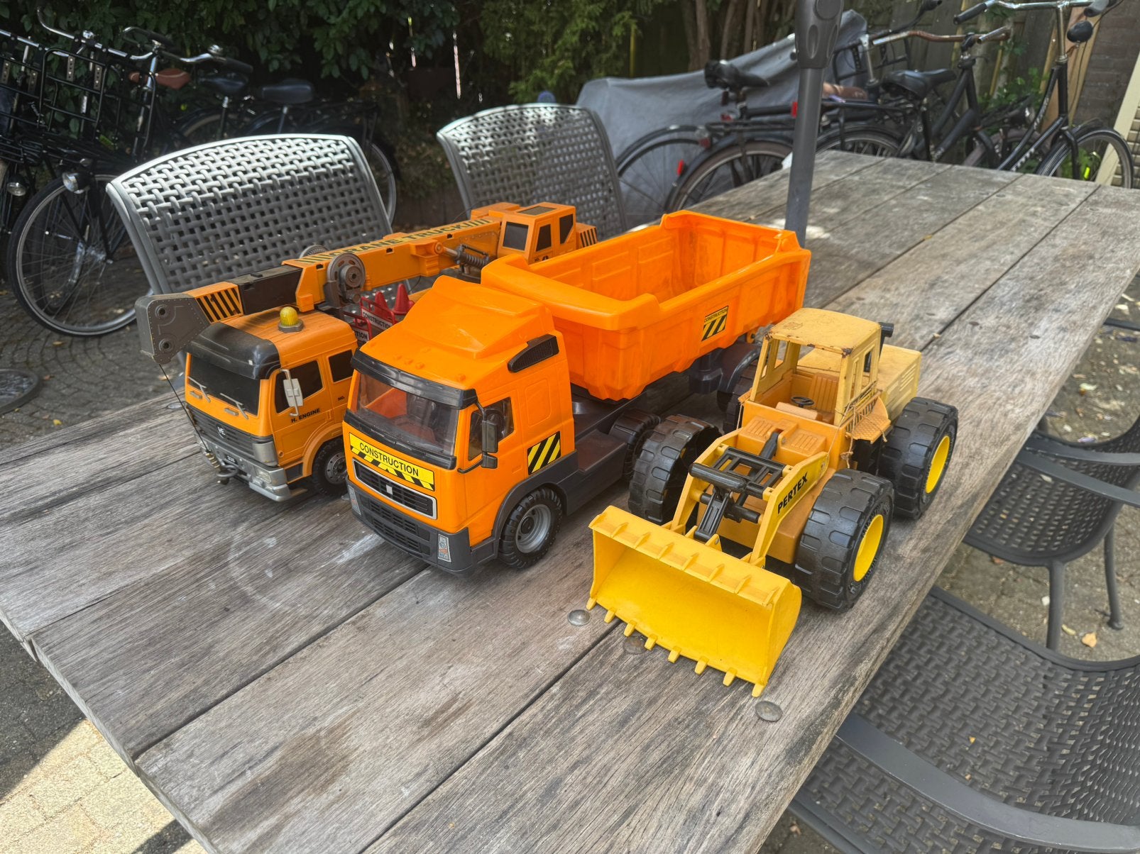 Grote Hijskraan Vrachtwagen oplegger en Shovel, Ophalen of Verzenden, Gebruikt