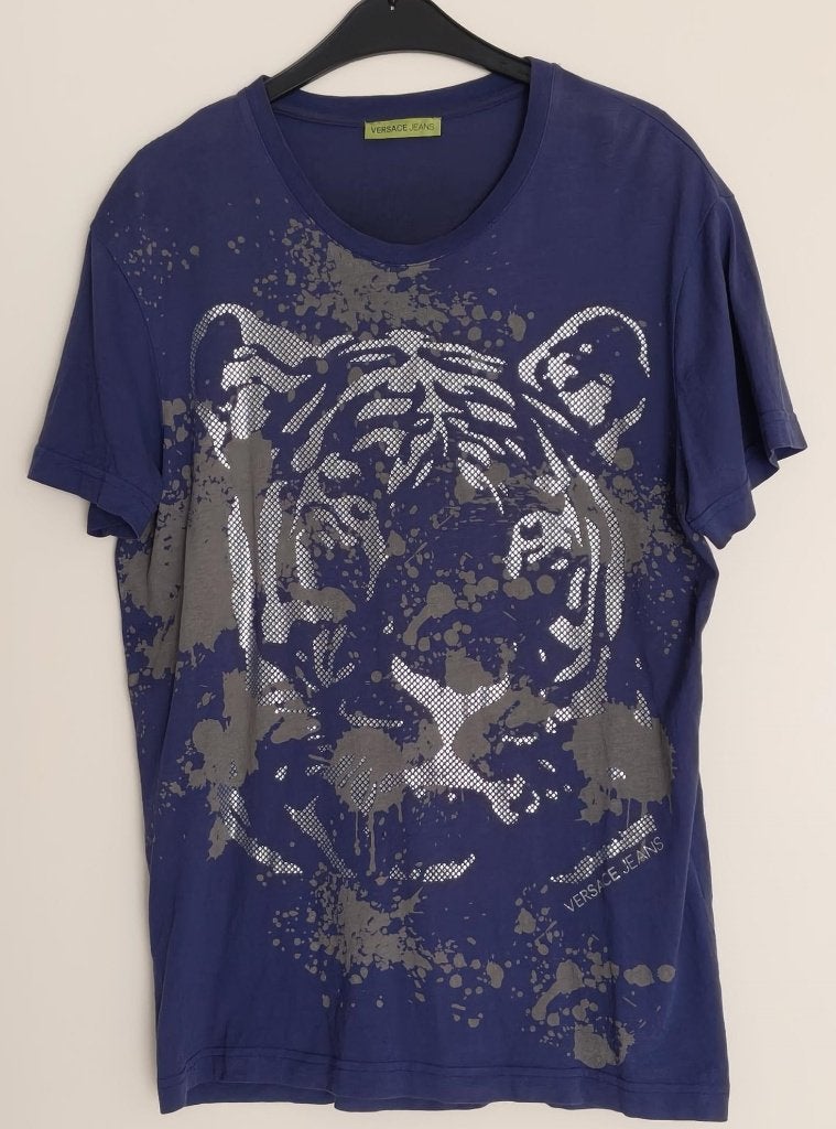Versace Jeans T-shirt met tijgerprint - Maat M, Kleding | Heren, T-shirts, Versace Jeans, Ophalen of Verzenden, Gedragen, Maat 48/50 (M)