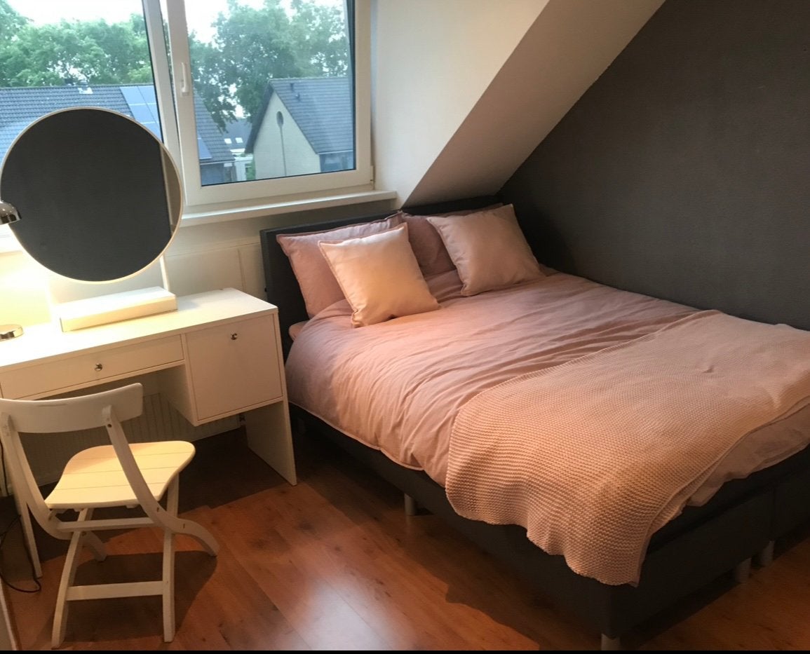 Boxspring antraciet perfecte staat, Ophalen, Tweepersoons, 140 cm, Zo goed als nieuw