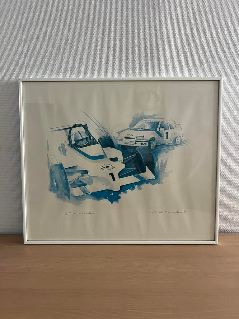 Litho Zeefdruk Formule Rally Opel Race Team 1988 Nr. 102/300, Ophalen