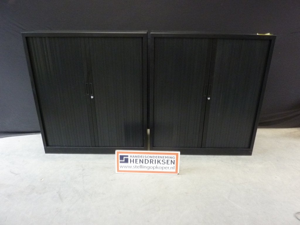 Nieuw! geheel zwarte roldeurkast / kantoorkast 120x43x135cm, 100 tot 150 cm, Design, Nieuw, Ophalen of Verzenden