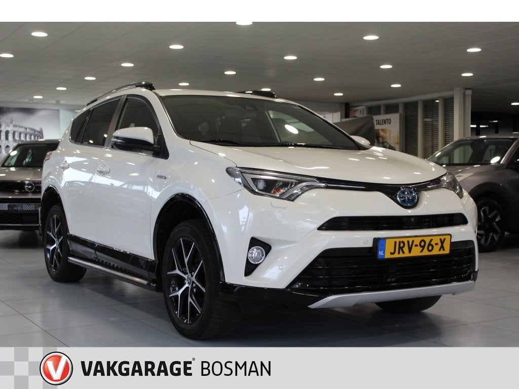 Toyota RAV4 Hybrid Style Selection/LEDER/CAMERA/TREKHAAK, Auto's, Toyota, Gebruikt, Wit, Bedrijf, 155 pk