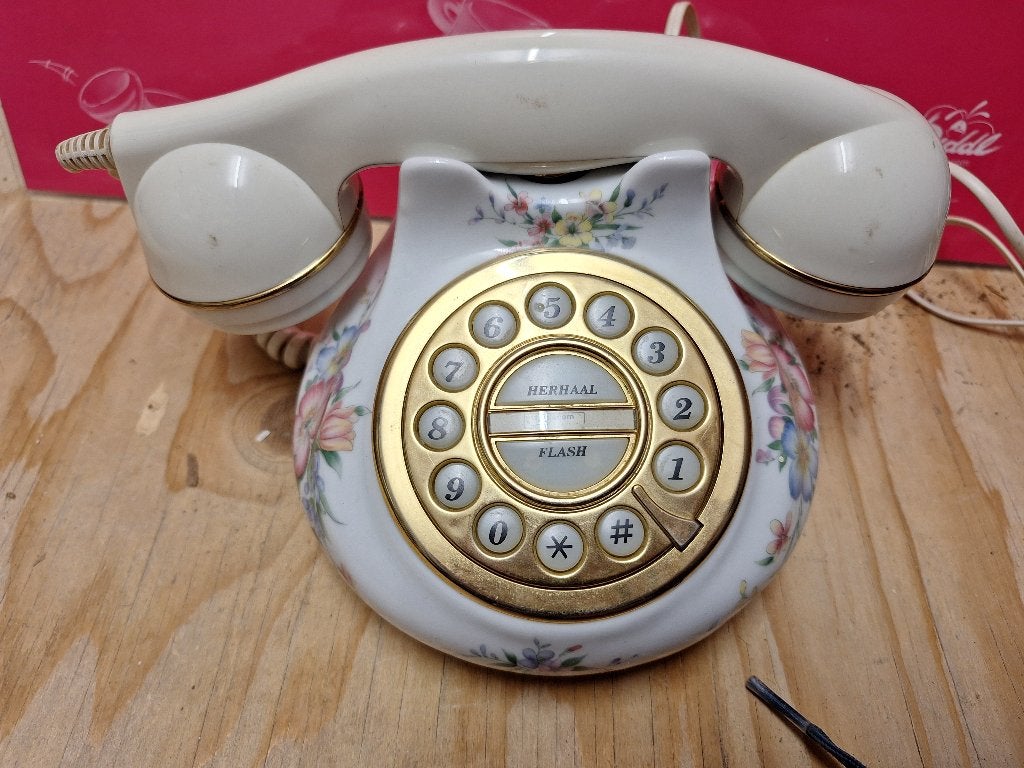 Royal Albert Constance Vintage Telefoon met Draaischijf, Telecommunicatie, Vaste telefoons | Niet Draadloos, Ophalen, Gebruikt