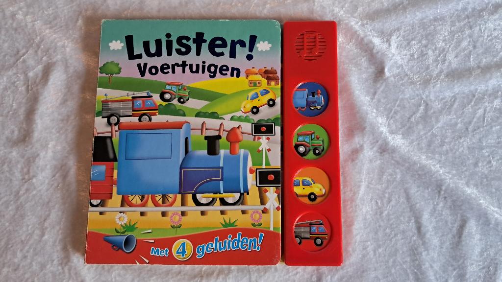 z.g.a.n. Geluidenboek, Luister! Voertuigen, Kartonboek trein, Boeken, Kinderboeken | Baby's en Peuters, Ophalen of Verzenden, Zo goed als nieuw