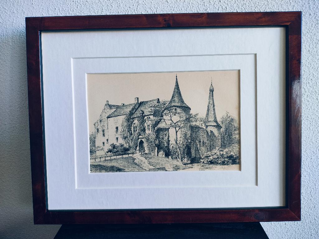 Craandijk Litho Horn Kasteel 1880 (90), Antiek en Kunst, Kunst | Litho's en Zeefdrukken, Ophalen of Verzenden