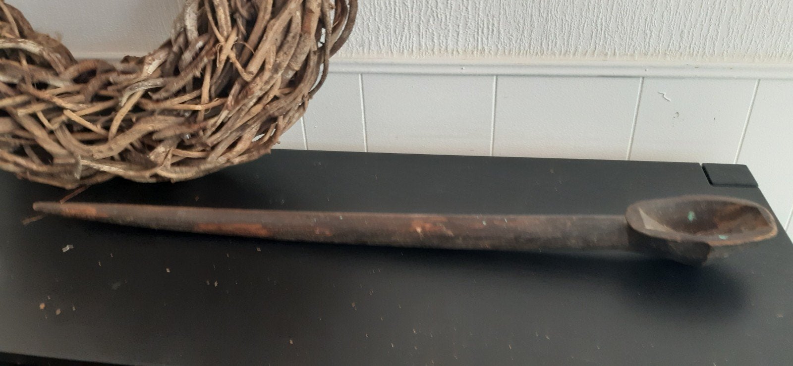 Houten lepel, Ophalen