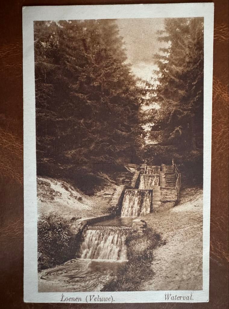 Oude Ansichtkaart Loenen (Veluwe) Waterval - Gelopen 1929, Ophalen of Verzenden, 1920 tot 1940, Gelopen, Gelderland