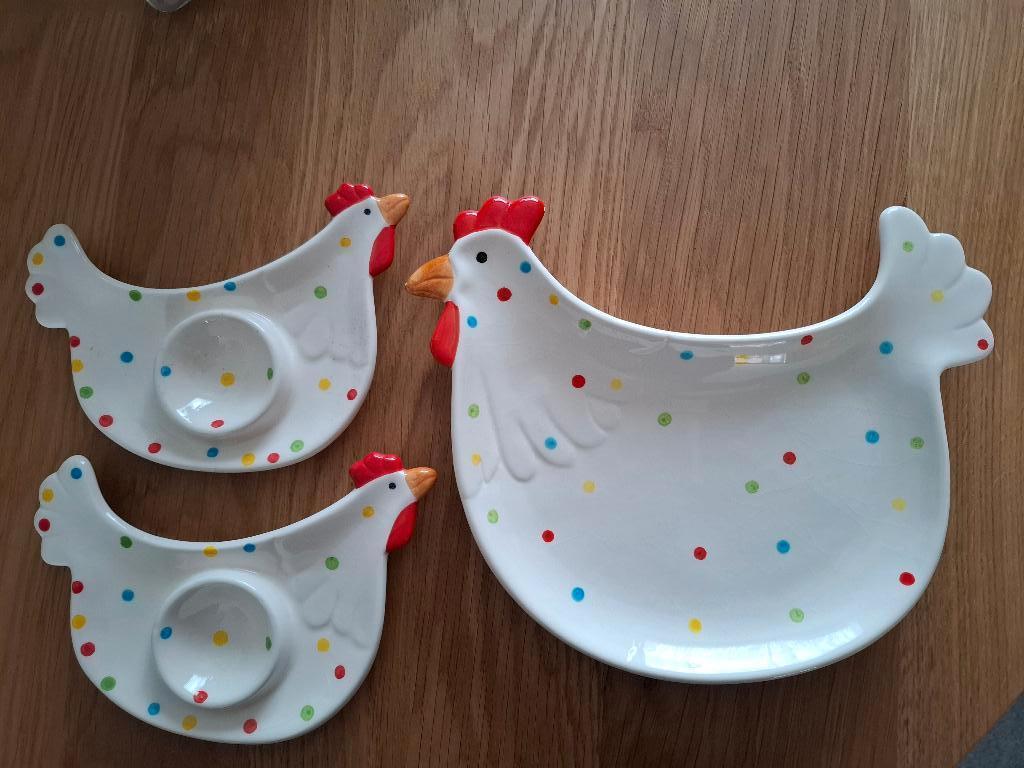 Porseleine Paas schaaltjes voor ei en eitjes, Diversen, Pasen, Ophalen of Verzenden, Zo goed als nieuw