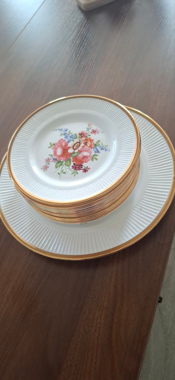 Prachtig oud 11-delig servies, gebakstel., Ophalen