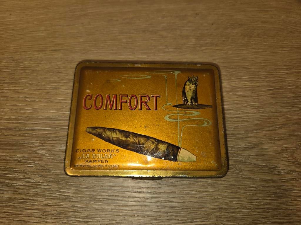 Vintage Comfort sigarenblikje 'La Bolsa' Kampen, Verzamelen, Ophalen of Verzenden, Gebruikt, Overige, Overige merken