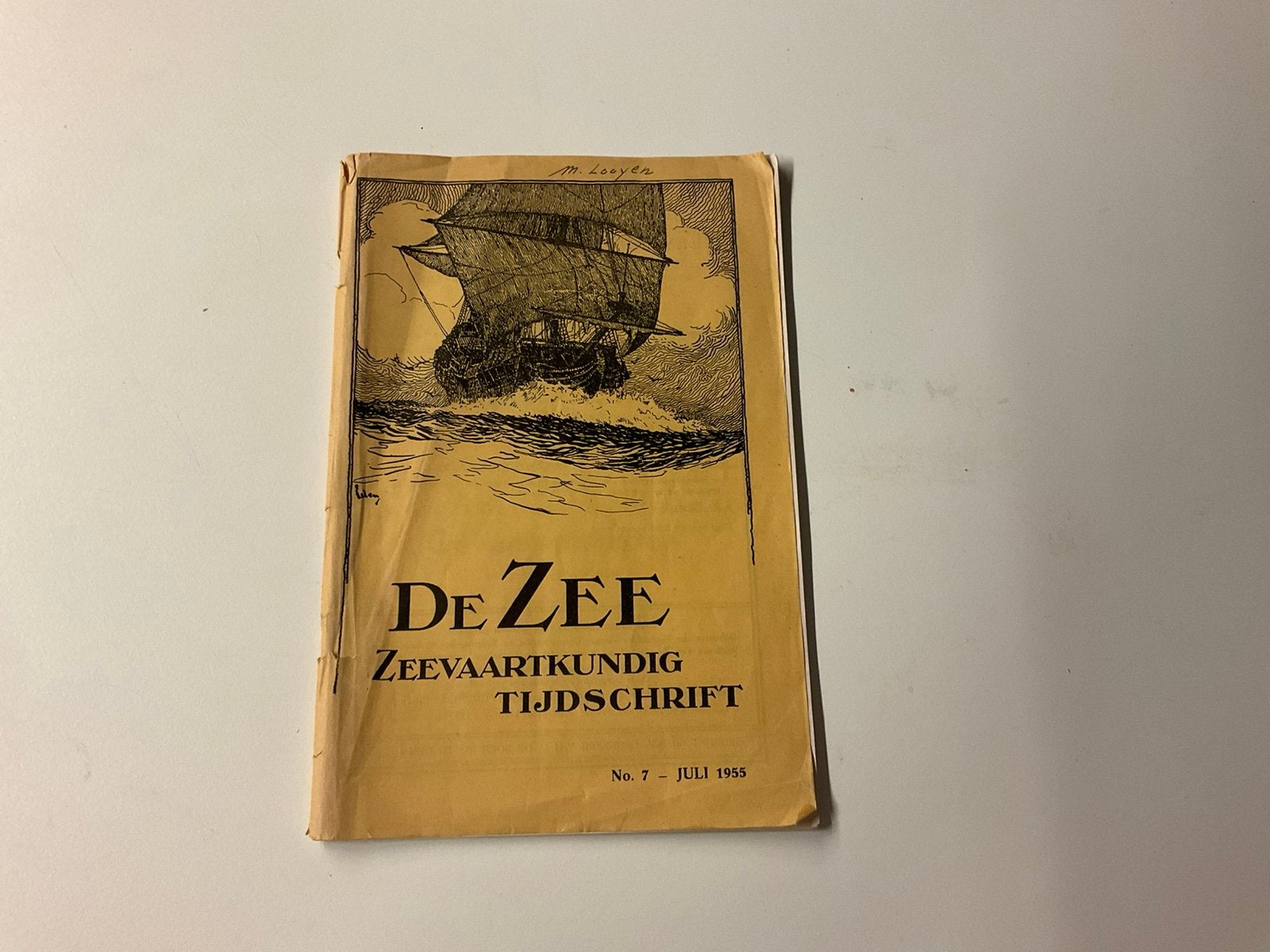De Zee Zeevaartkundig Tijdschrift - Juli 1955, Ophalen of Verzenden, Gelezen, Overige typen