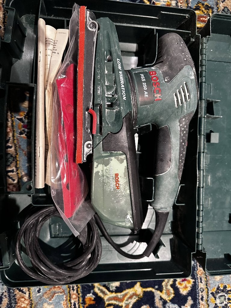 Bosch schuurmachine, Ophalen, Zo goed als nieuw, Minder dan 600 watt, Vlakschuurmachine