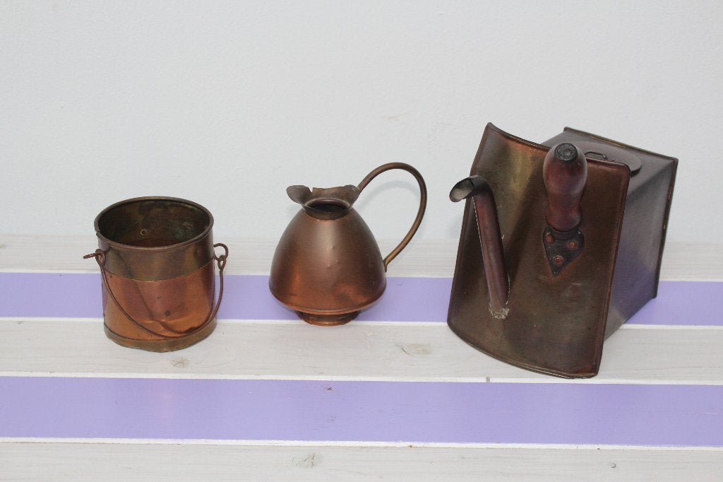 Koperen Waterketel (konkel), emmertje en kannetje, Antiek en Kunst, Ophalen of Verzenden
