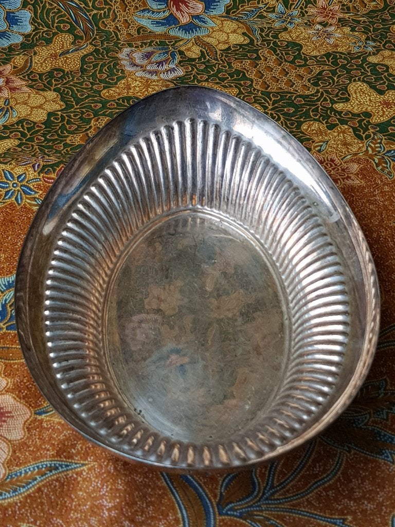 Antieke schaal uit Engeland van Walker & Hall silverplate., Ophalen of Verzenden