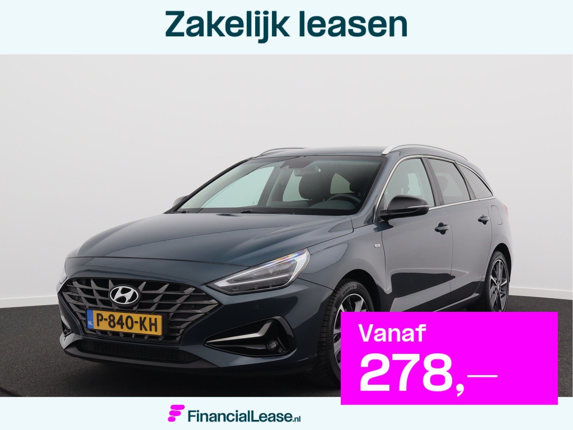 Hyundai i30 Wagon 1.5 T-GDi MHEV Premium/ lage km/ trekhaak, Voorwielaandrijving, 4 cilinders, Blauw, Handgeschakeld
