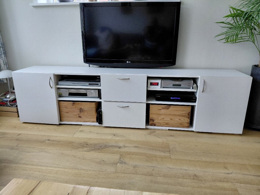 Tv/Audio meubel, Ophalen, Overige materialen, Gebruikt, 200 cm of meer