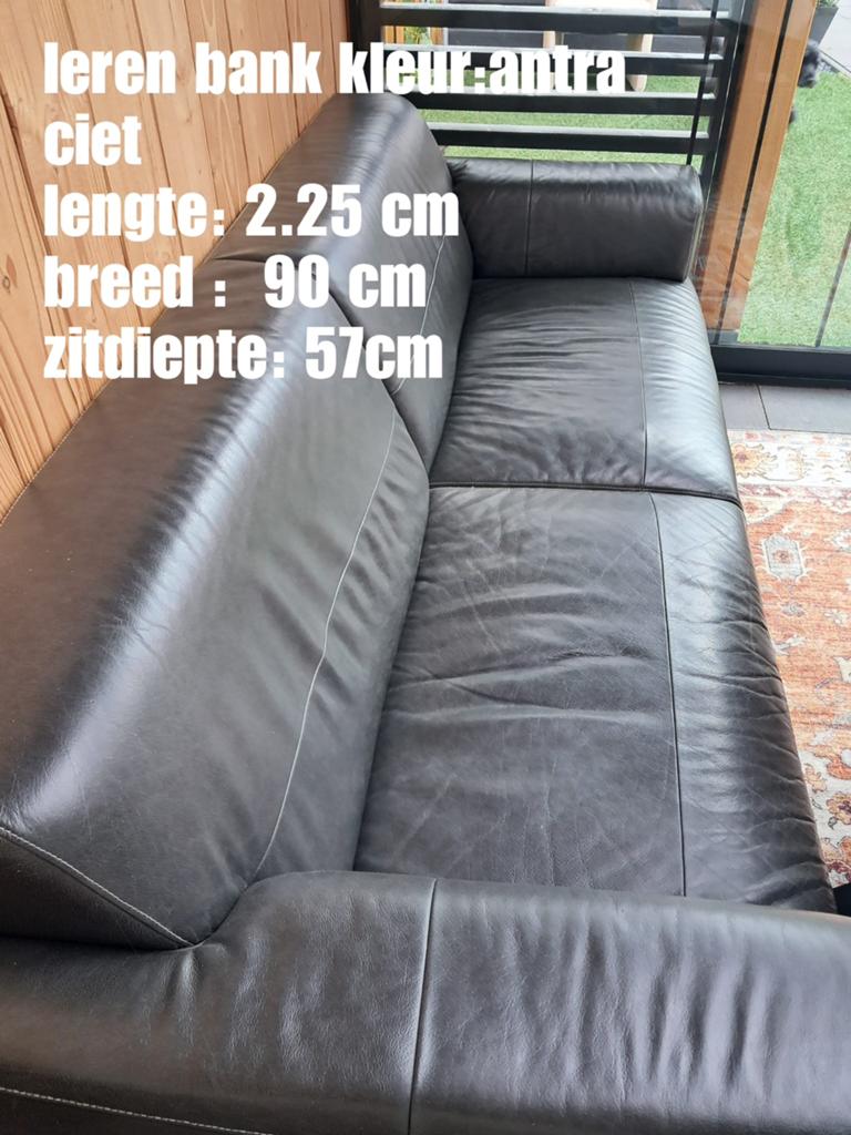 Lerenbank, Huis en Inrichting, Banken | Bankstellen, Ophalen of Verzenden, Minder dan 150 cm