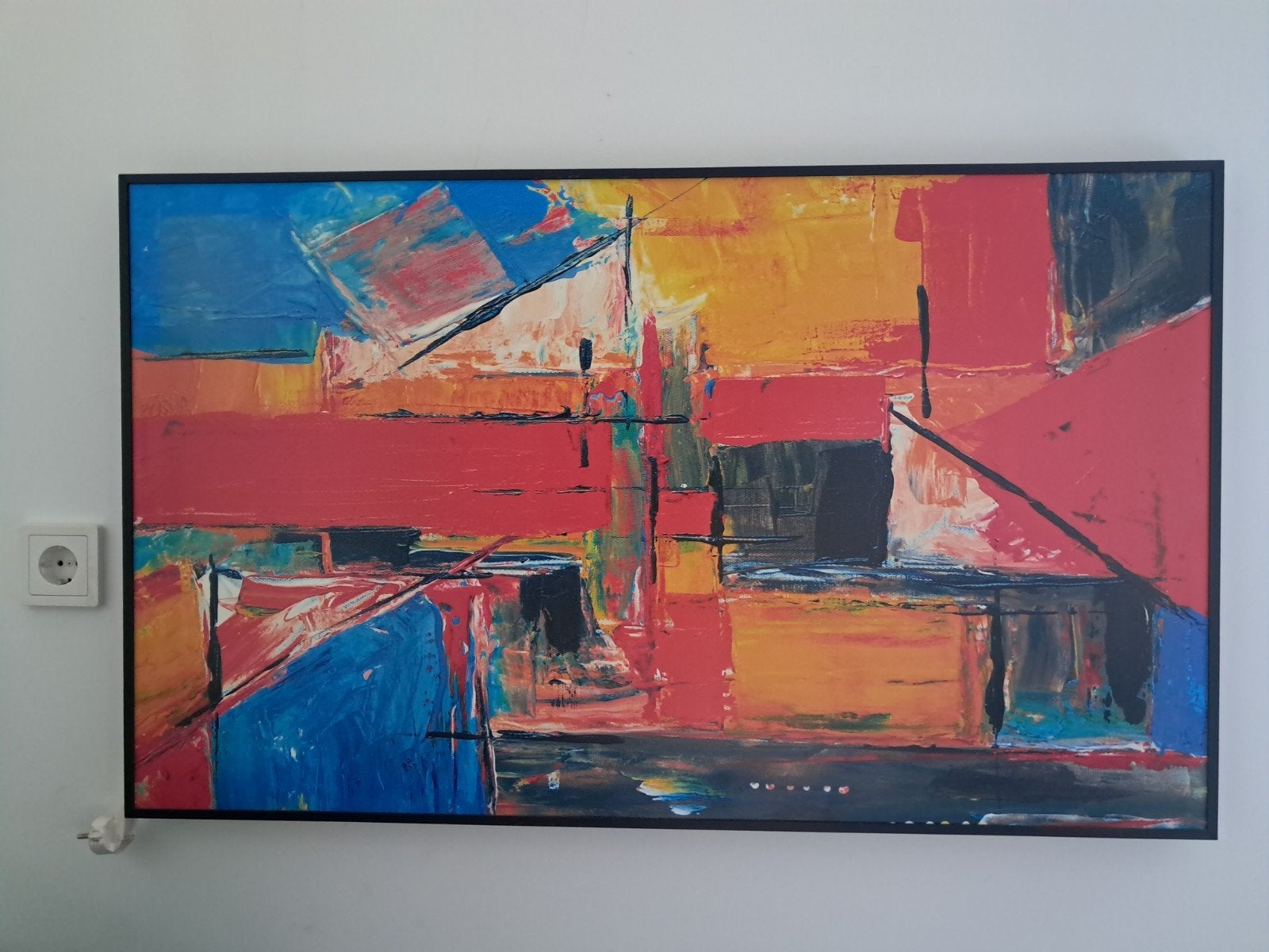Infrarood verwarmingspaneel in schilderij met thermostaat, Ophalen