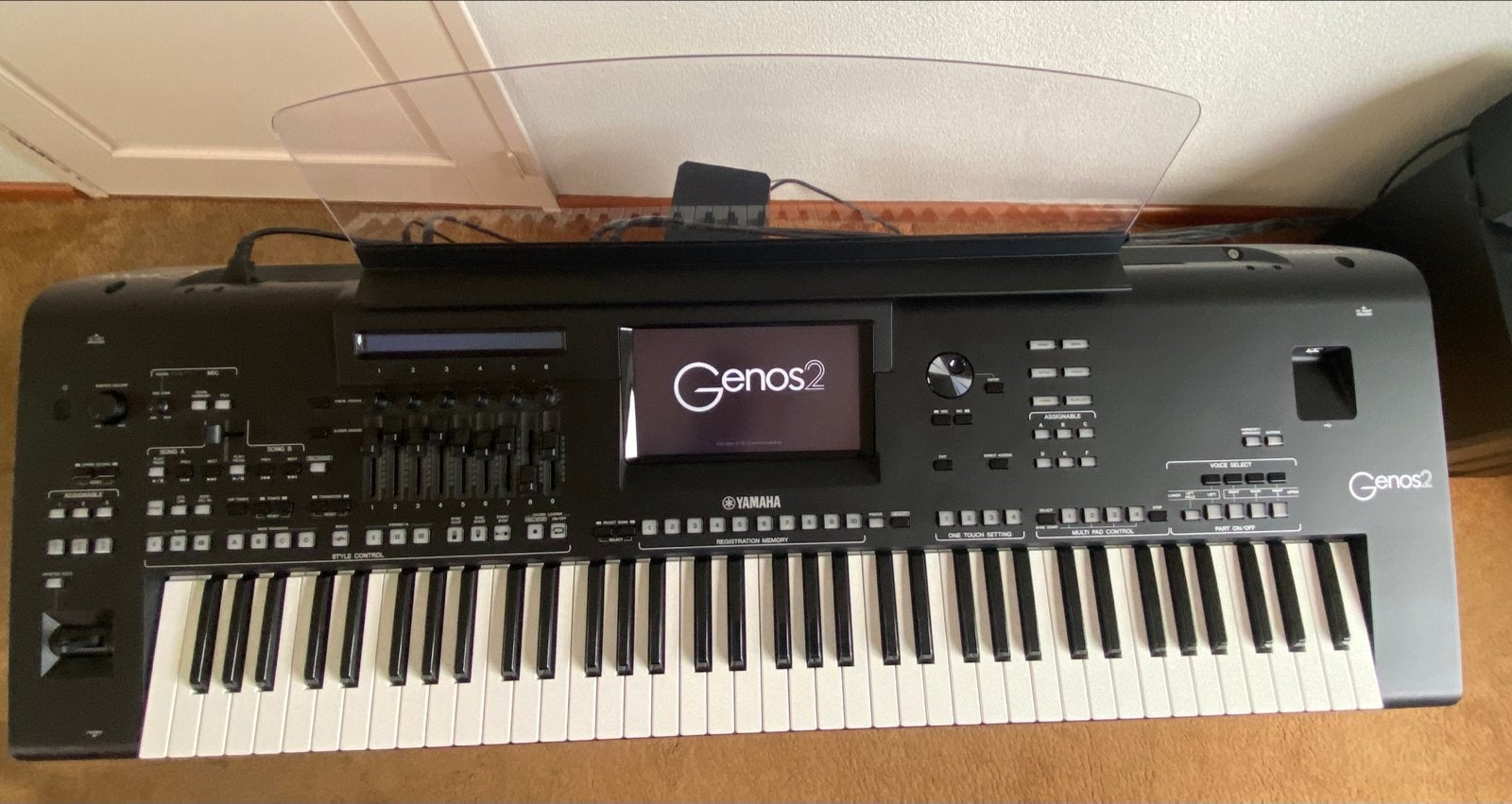 Yamaha Genos2 Digital Keyboard Workstation, Yamaha, Ophalen of Verzenden, Zo goed als nieuw, Aanslaggevoelig