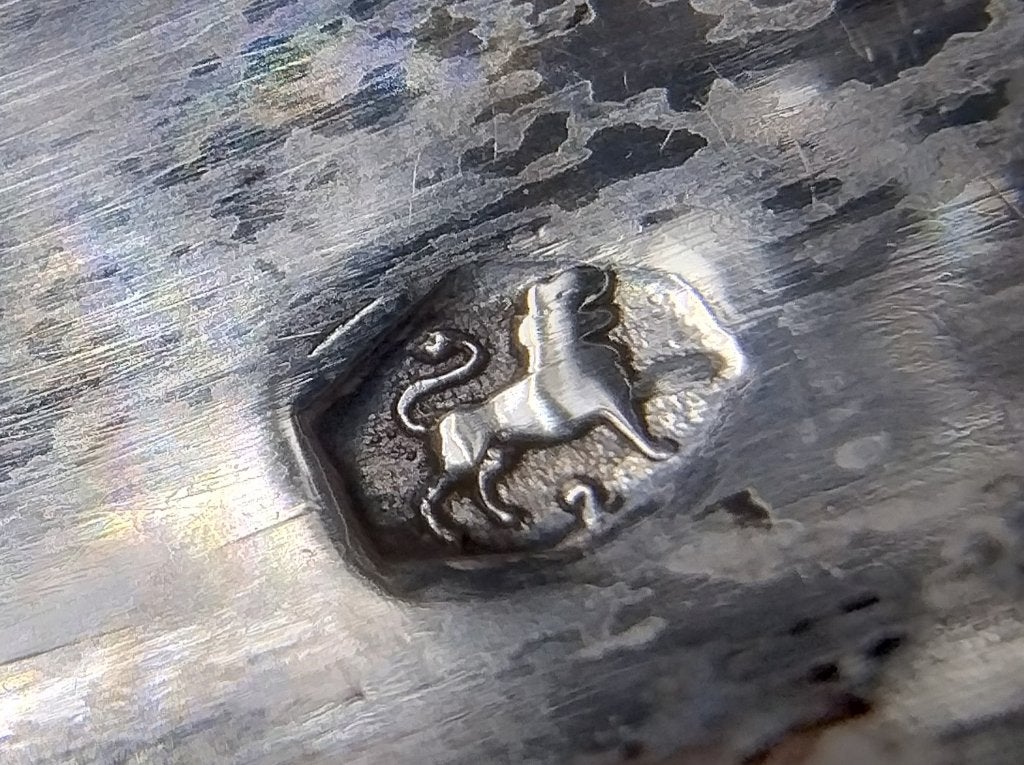 Kristallen schaal met zilveren hengsel, 19e eeuws, Verzenden, Zilver