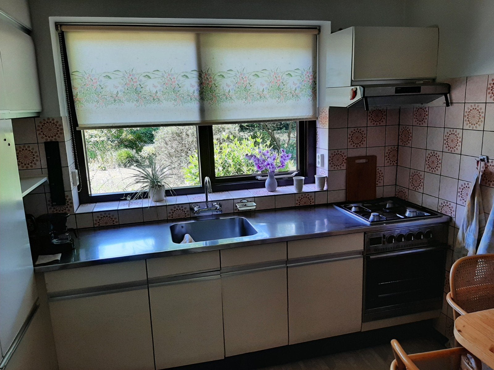 Complete hoekkeuken 220x290 cm met Atag, Bosch, Ophalen, Gebruikt, Hoekkeuken, Crème