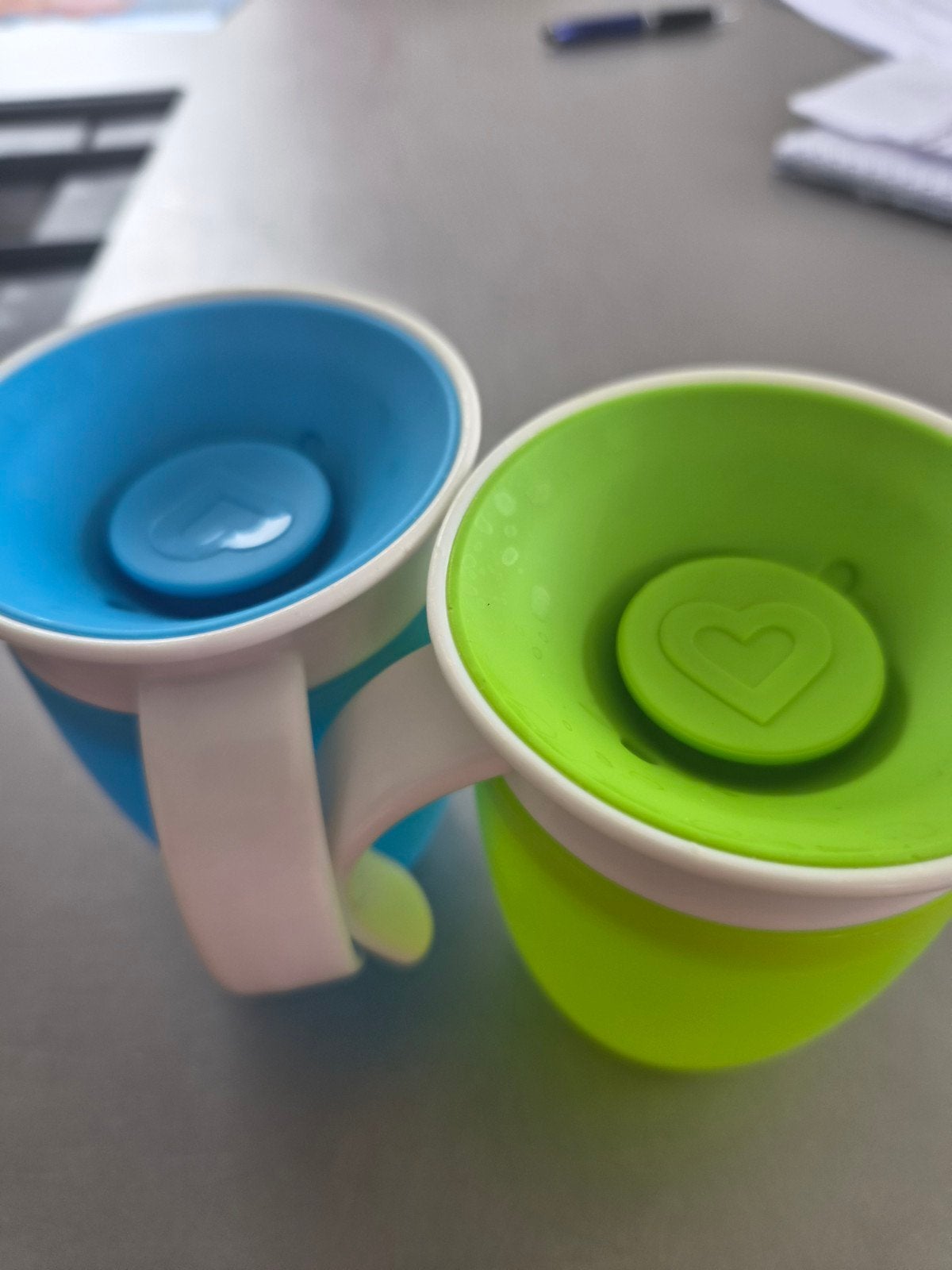 Munchkin 360 Antilek Bekers - Blauw & Groen (2 stuks), Ophalen of Verzenden, Zo goed als nieuw