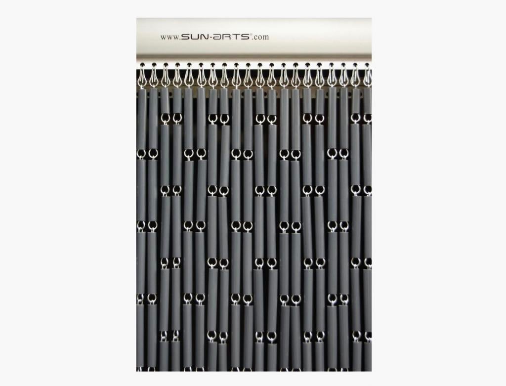 Gordijn Sun-Arts, grijs, 90210, Ophalen, Gebruikt, 200 cm of meer, 50 tot 100 cm