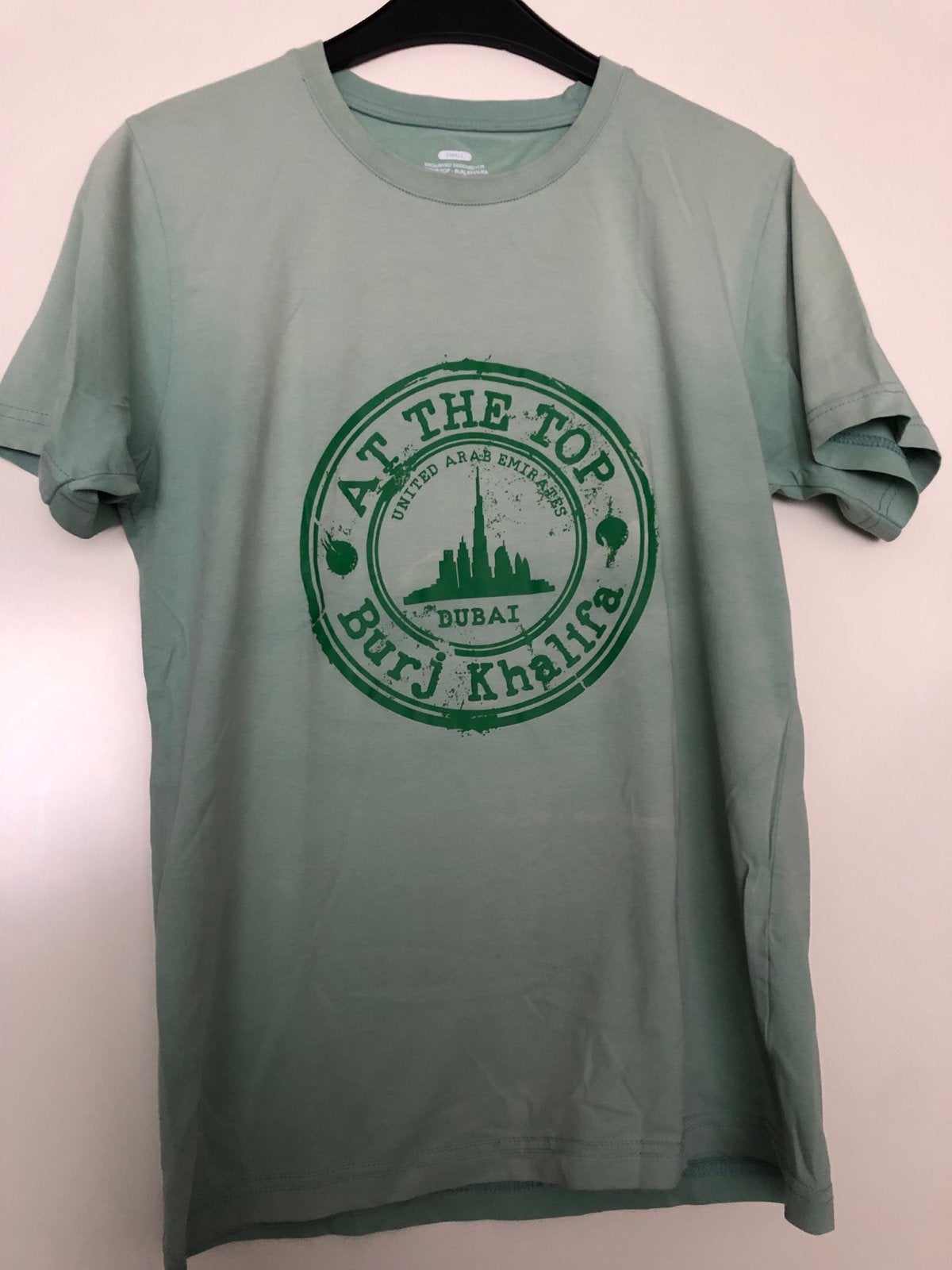 Burj Khalifa T-shirt - 'At The Top' - Maat S, Ophalen of Verzenden, Zo goed als nieuw, Maat 46 (S) of kleiner, Groen