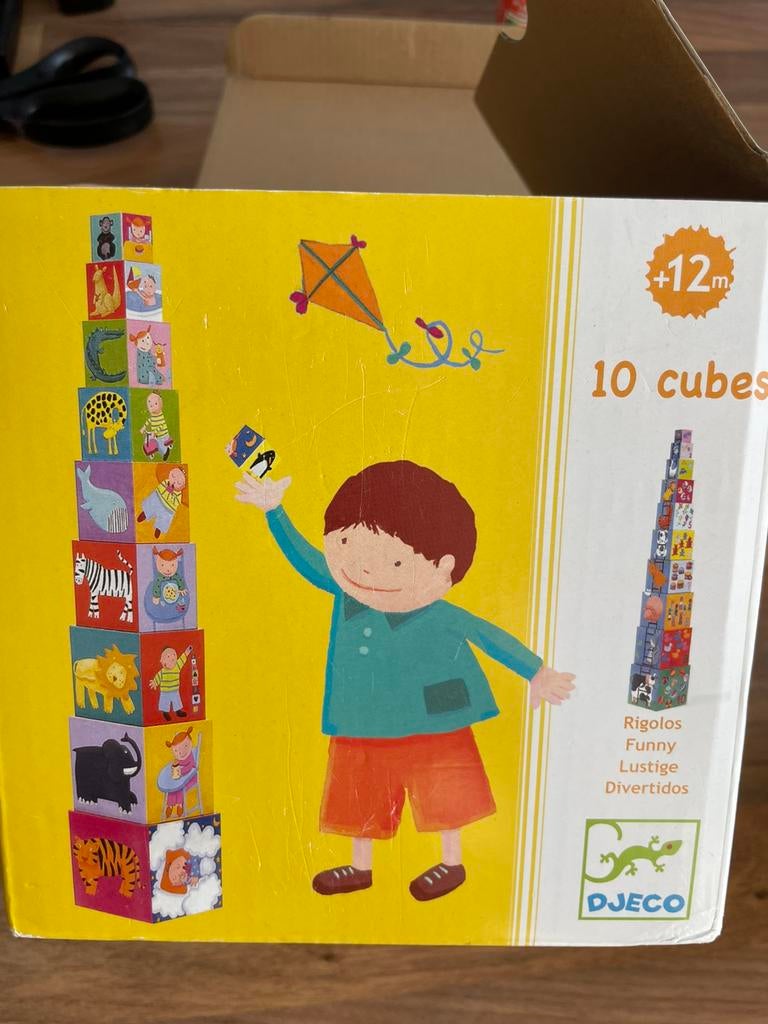Djeco stapeltoren, Ophalen, 10 tot 50 stukjes, Gebruikt, 6 maanden tot 2 jaar